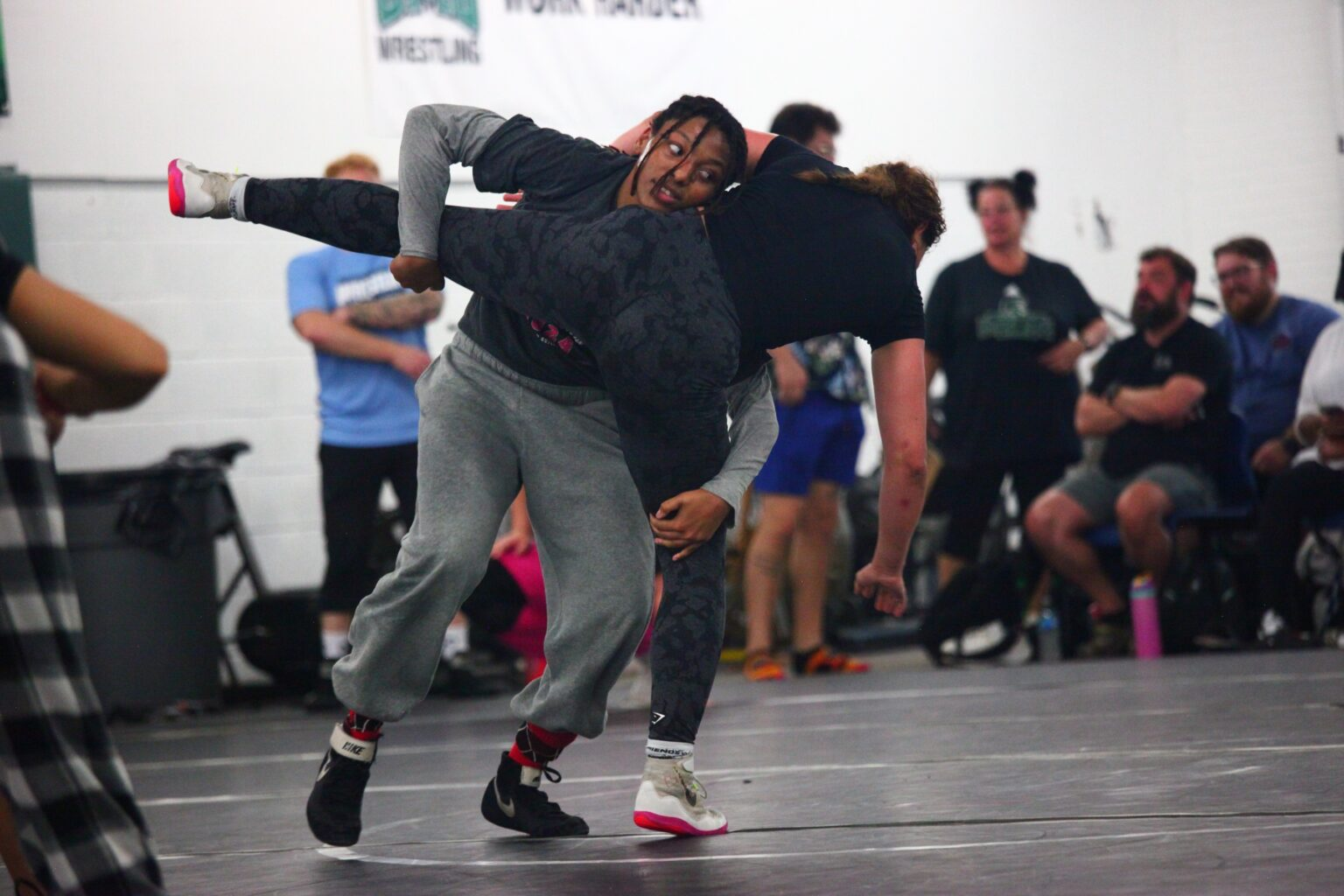 An NC United Gold athlete working through a freestyle position