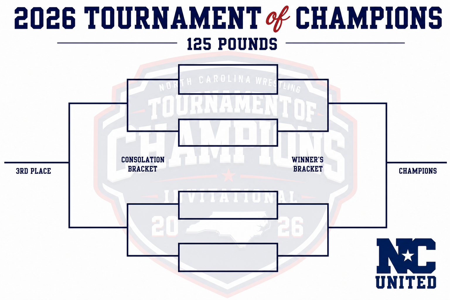 Tournament of Champions 24 by 36 hard-copy champion bracket award